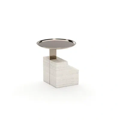 Caracole Overlap Sectional Accent Table Light In Whsiper Of Gold