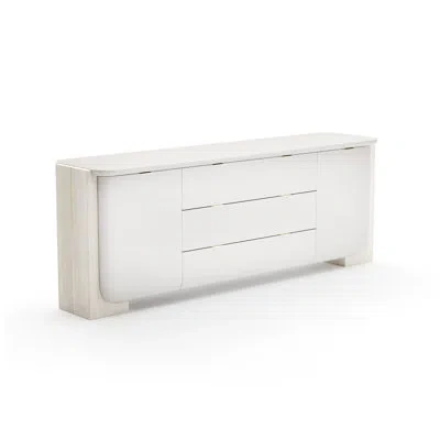 Caracole Overlap Sideboard In White