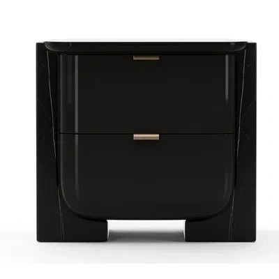 Caracole Overlap Small Nightstand Dark In Black