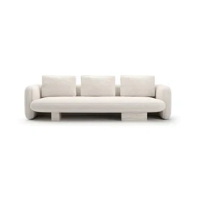 Caracole Overlap Sofa In Travertine,ecru