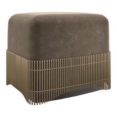 Caracole Petit Four Ottoman In Chocolate