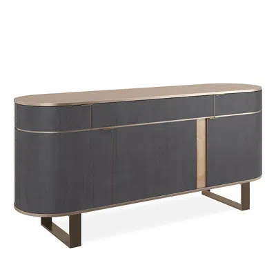 Caracole Piet Buffet Table In Zinc/brushed Gold