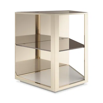 Caracole Refraction End Table In Gold