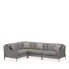 Caracole Remix 4 Piece Sectional In Smoke/khaki