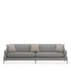 Caracole Remix Sofa, 110 In Smoked Stainless/khaki Tweed