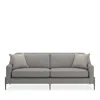 Caracole Remix Sofa, 85 In Smoked Stainless/khaki Tweed