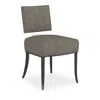 Caracole Reserved Seating Side Chair - Dark Gray In Dark Gray/seal Skin