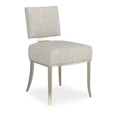 Caracole Reserved Seating Side Chair - Light Gray In Light Gray/soft Silver