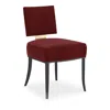 Caracole Reserved Seating Side Chair - Red In Red/seal Skin