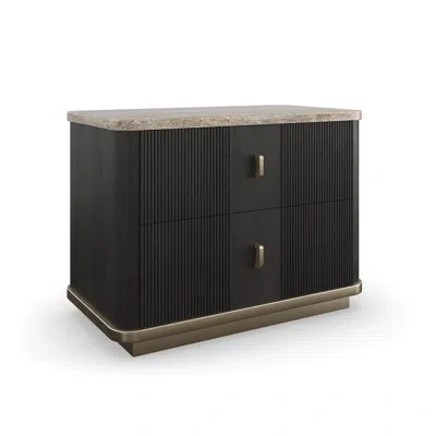 Caracole Rhythm 2 - Drawer Nightstand In Black Stained Ash