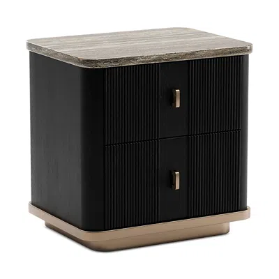 Caracole Rhythm Small Nightstand, Dark In Multi