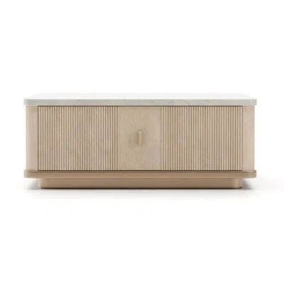 Caracole Rhythm Square Cocktail Table In Cream
