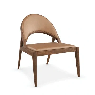 Caracole Rhythm Vegan Leather Lounge Chair In Marron
