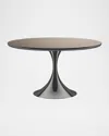 CARACOLE SEMPER 54" ROUND DINING TABLE, DEEP BRONZE