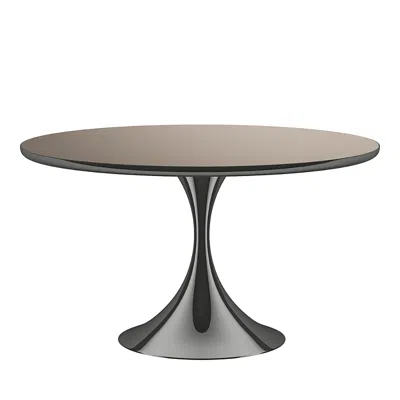 Caracole Semper 54 Round Dining Table In Deep Bronze