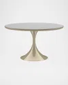 Caracole Semper 54 Round Dining Table In Whisper Of Gold