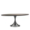 Caracole Semper 72 Oval Dining Table In Bronze Metal