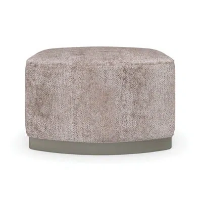 Caracole Small Wonder Rectangle Ottoman In Light Gray