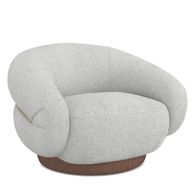Caracole Smoosh Swivel Chair In Gray