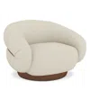 Caracole Smoosh Swivel Chair In White