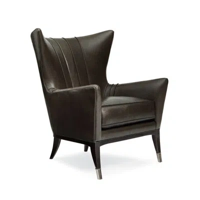 Caracole So Welt Done Leather Wingback Chair In Brown