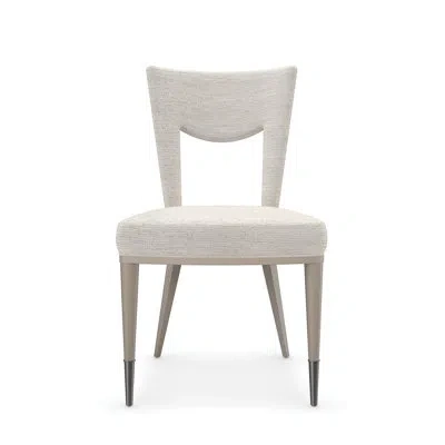 Caracole Strata Upholstered Dining Chair In Sparkling Argent
