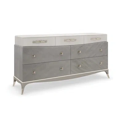 Caracole Tempo 7 - Drawer Dresser In Light Gray