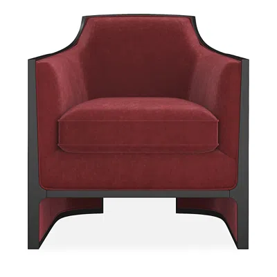 Caracole The Cat's Meow Chair In Almost Black/rouge