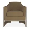 Caracole The Cat's Meow Chair In Soft Silver Paint/caramel