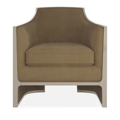 Caracole The Cat's Meow Chair In Soft Silver Paint/caramel