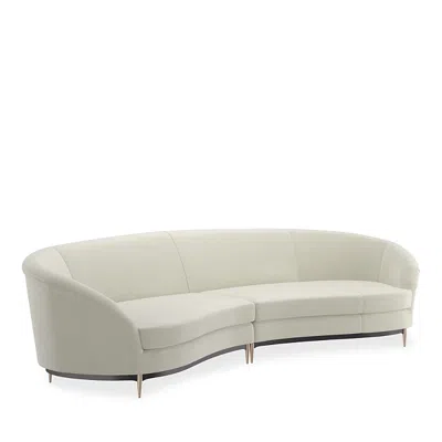 Caracole Three's Company 2 Piece Sectional In Black/pearl