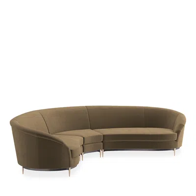 Caracole Threes Company 3 Piece Sectional In Black/caramel