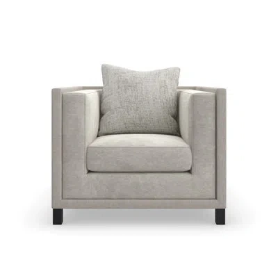 Caracole Tuxedo Chair In Gray