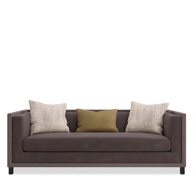 Caracole Tuxedo Sofa In Cool Brown
