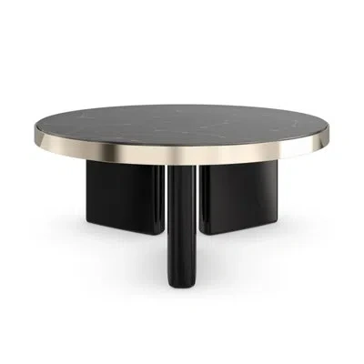 Caracole Umbra Lg Cocktail Table In Gold;silver;black