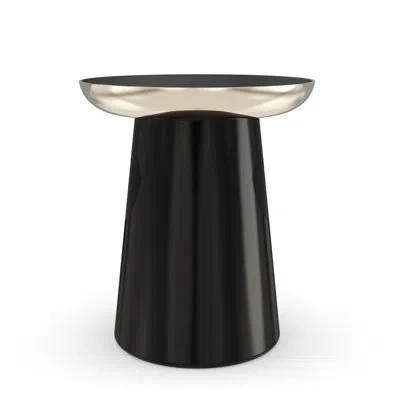 Caracole Umbra Side Table In Gold;black