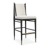 Caracole Unity Dark Bar Stool In White/black