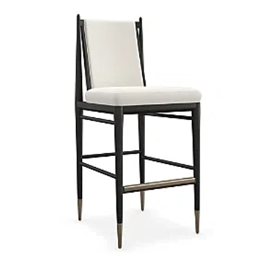 Caracole Unity Dark Bar Stool In White/black