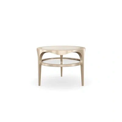 Caracole Up And Over Round Coffee Table In White