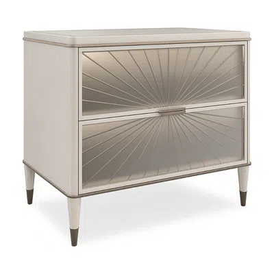 Caracole Valentina Small Nightstand In Pearl Gold
