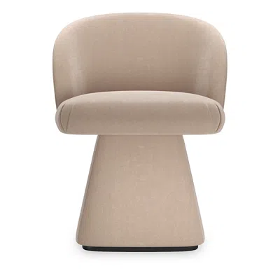 Caracole Vuelta Swivel Chair In Almost Black/light Taupe