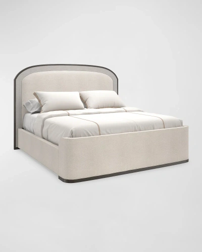 Caracole Wanderlust King Bed In Silver, Ivory