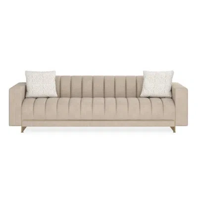 Caracole Well Balanced 105'' Square Arms Sofa In Beige