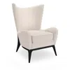 Caracole What's New Pussycat Chair In Modern Walnut/ivory