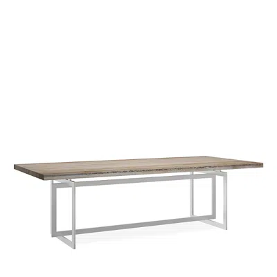 Caracole Wish You Were Dining Table - Chrome/flowing Sandstone