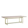 Caracole Wish You Were Dining Table - Creme Travertine/gold In Creme Travertine/gold