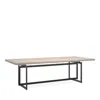 Caracole Wish You Were Dining Table - Deep Bronze/creme Travertine In Deep Bronze/creme Travertine
