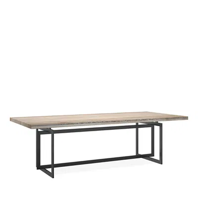 Caracole Wish You Were Dining Table - Deep Bronze/sandstone