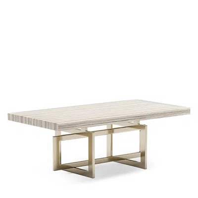 Caracole Wish You Were Here 48 Rectangle Cocktail Table, Light In White