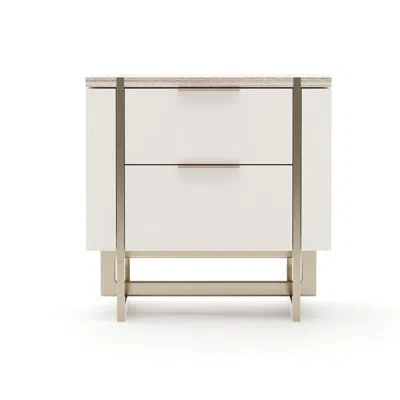 Caracole Wish You Were Here Nightstand In White